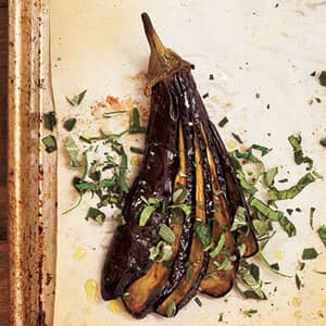 Fried eggplants